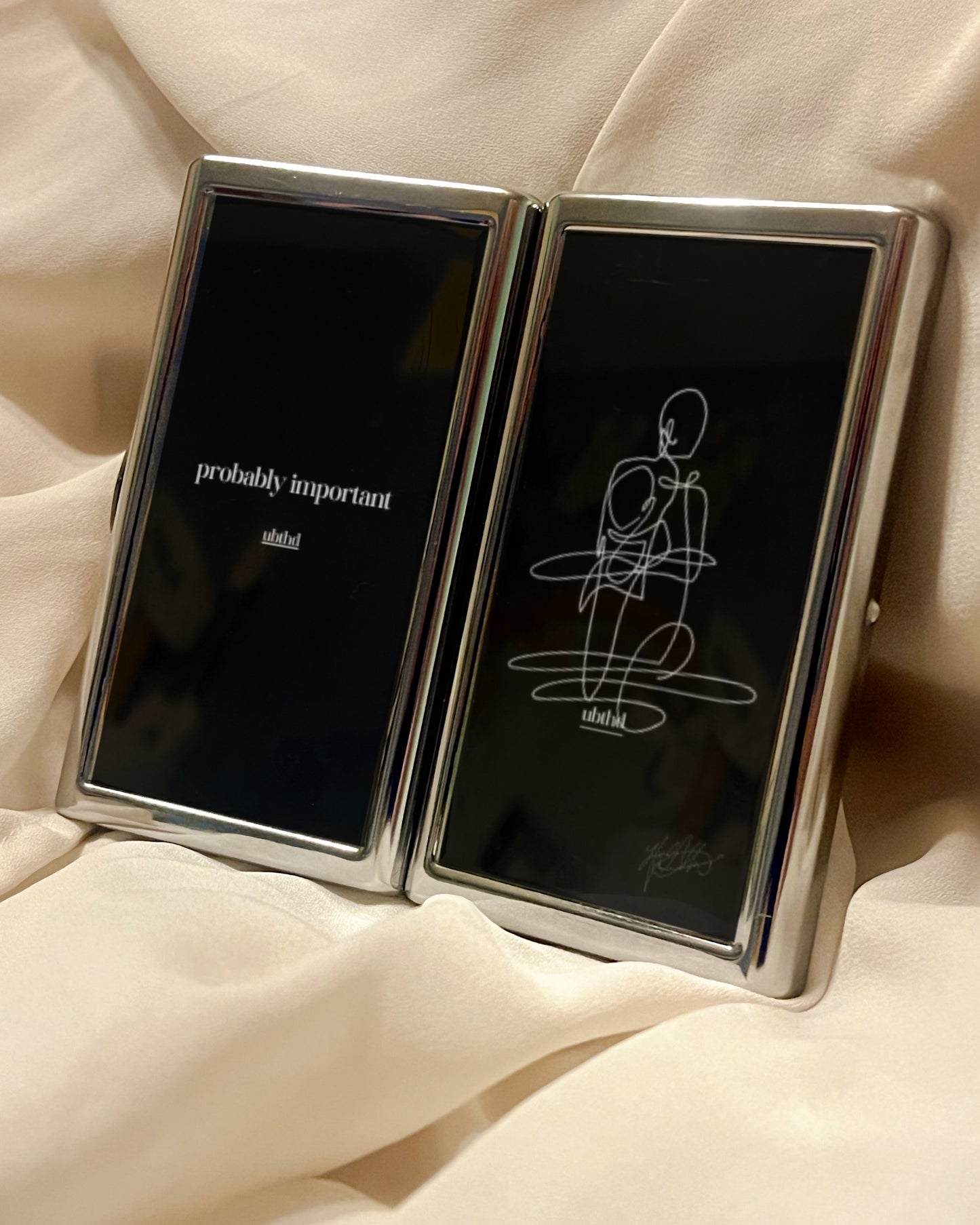 Probably Important | 2-Sided Art Vintage Metal Pocket Case