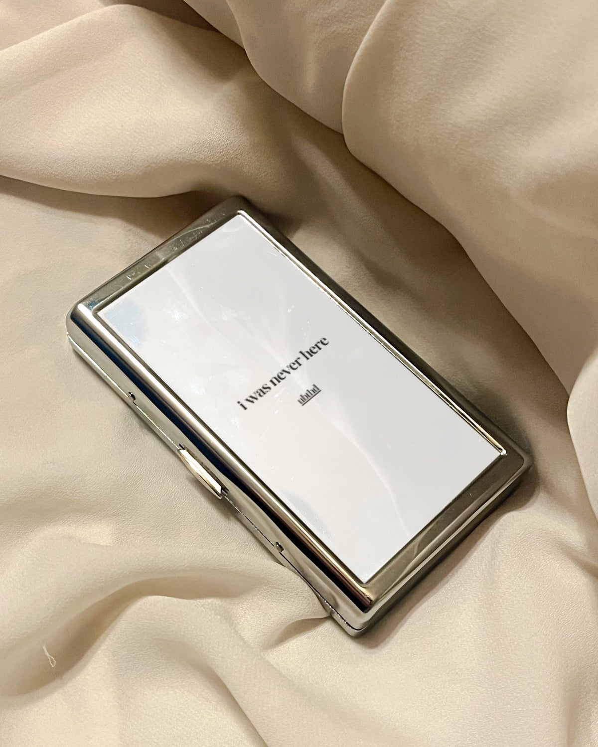 I Was Never Here | 2-Sided Art Vintage Metal Pocket Case
