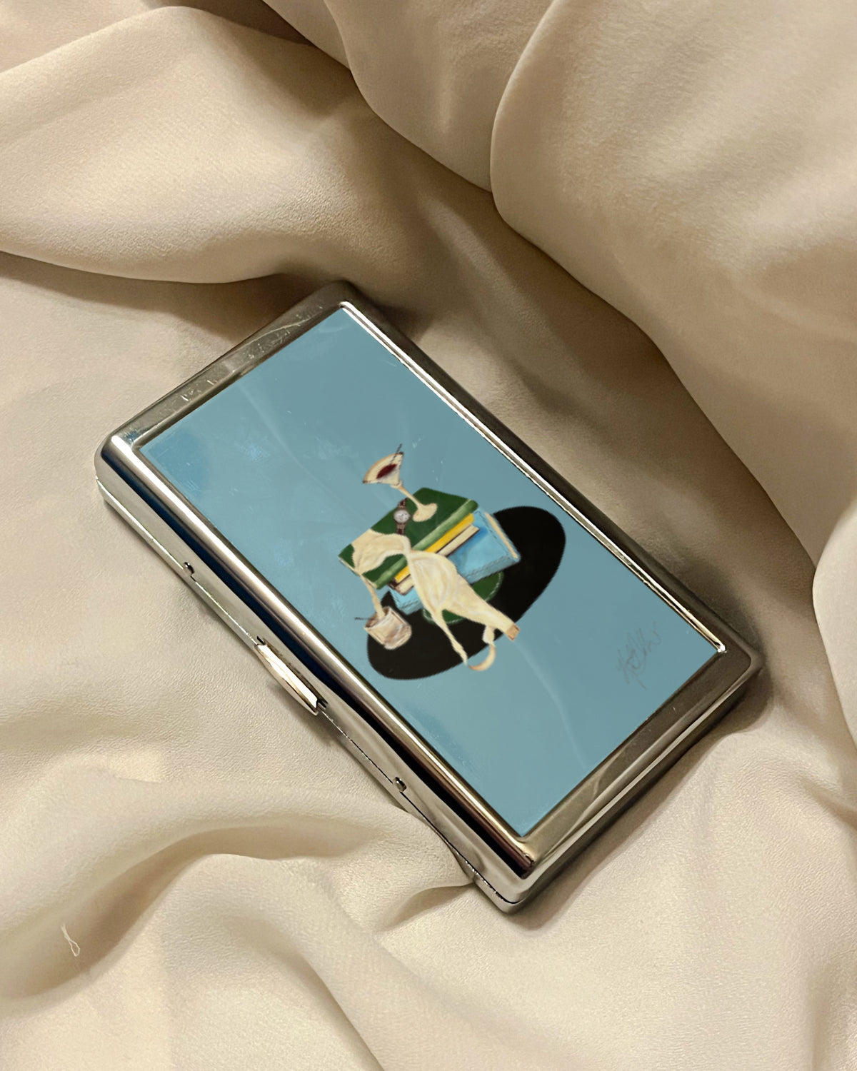 Last Call | 2-Sided Art Vintage Metal Pocket Case