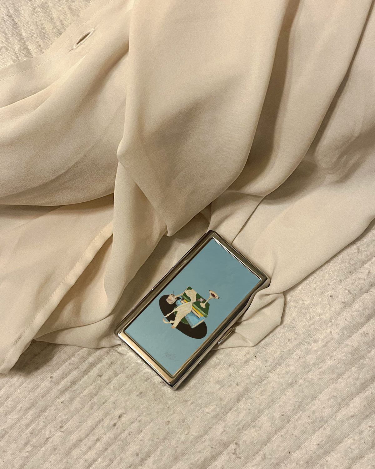 Last Call | 2-Sided Art Vintage Metal Pocket Case