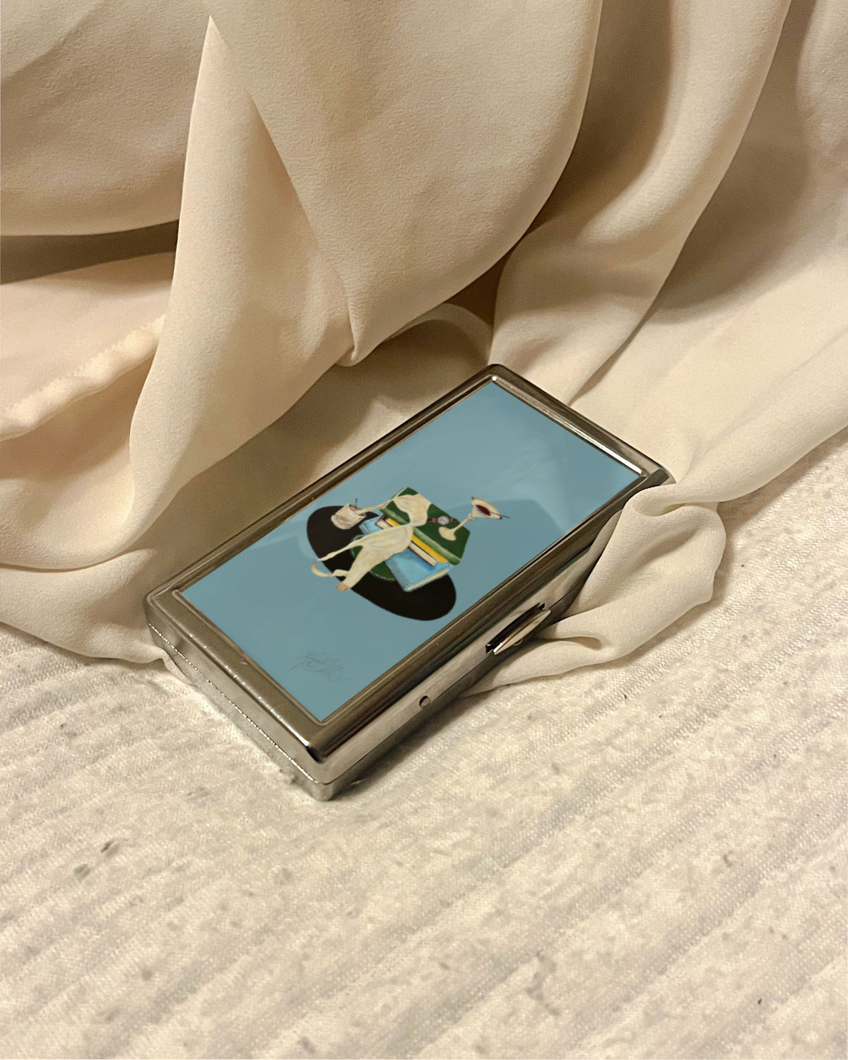 Last Call | 2-Sided Art Vintage Metal Pocket Case