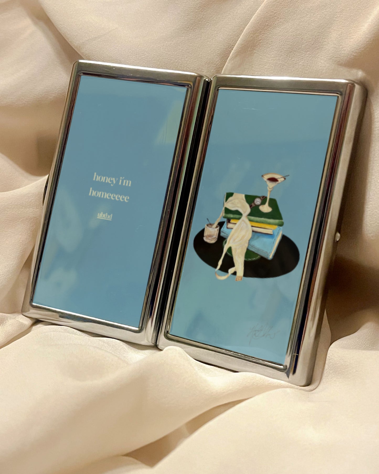 Last Call | 2-Sided Art Vintage Metal Pocket Case