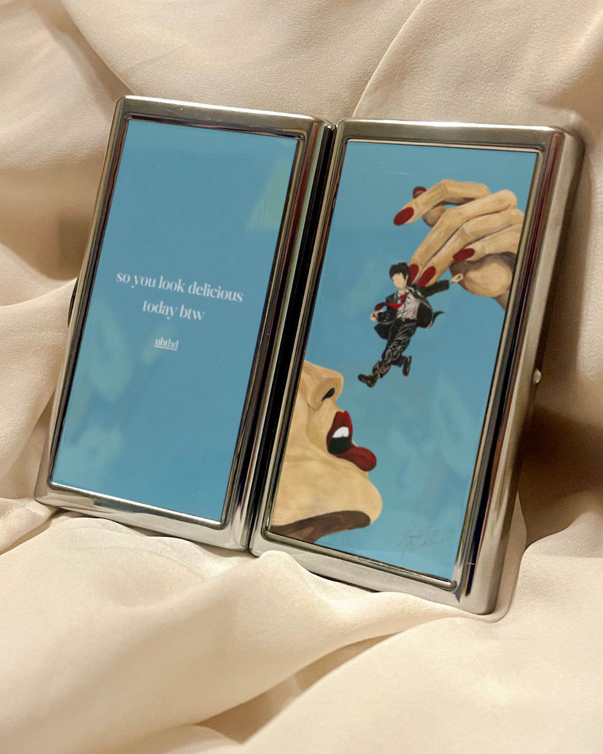 Maneater | 2-Sided Art Vintage Metal Pocket Case