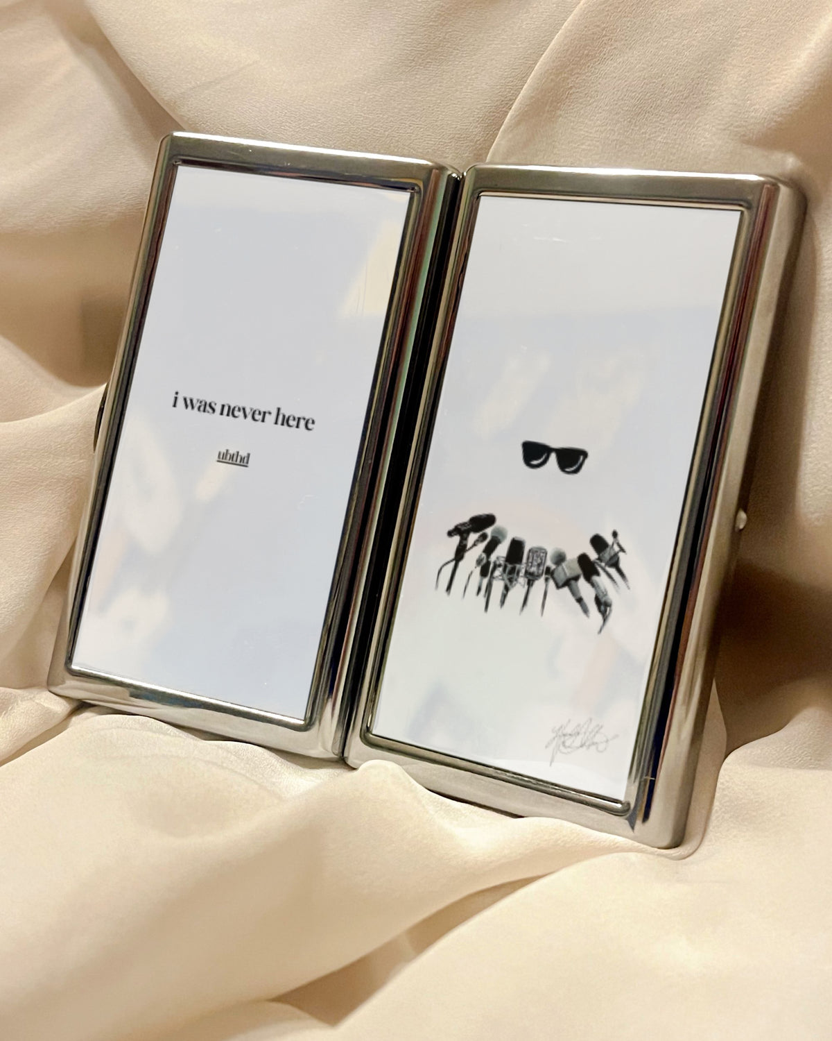 I Was Never Here | 2-Sided Art Vintage Metal Pocket Case