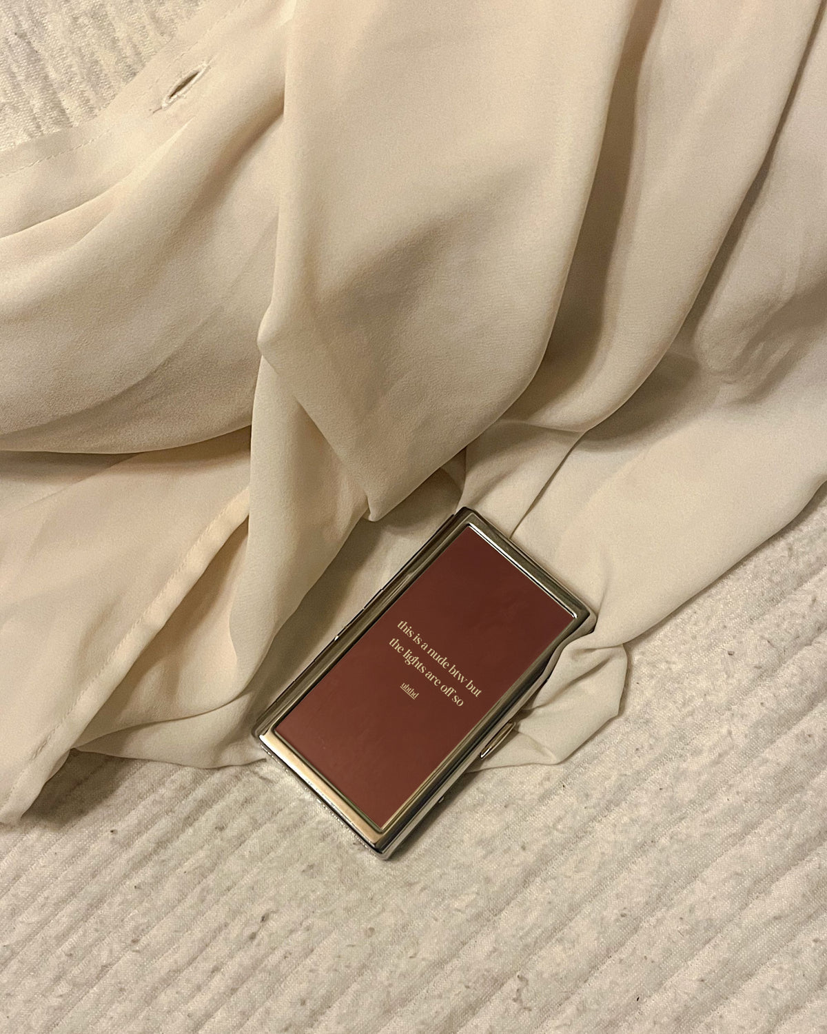This Is A Nude Btw | 2-Sided Art Vintage Metal Pocket Case