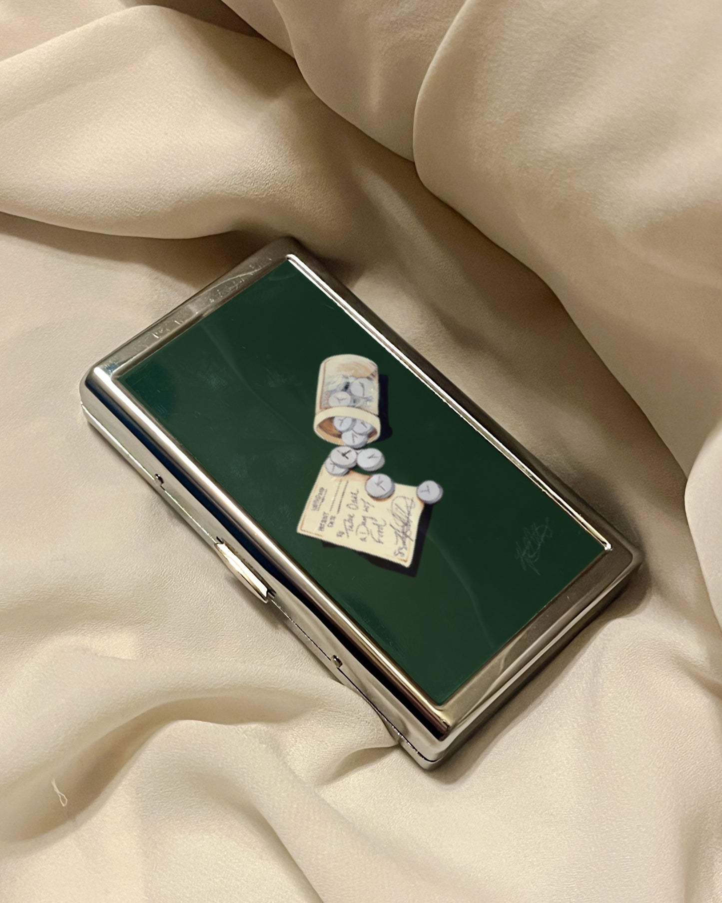 Let's Go | 2-Sided Art Vintage Metal Pocket Case