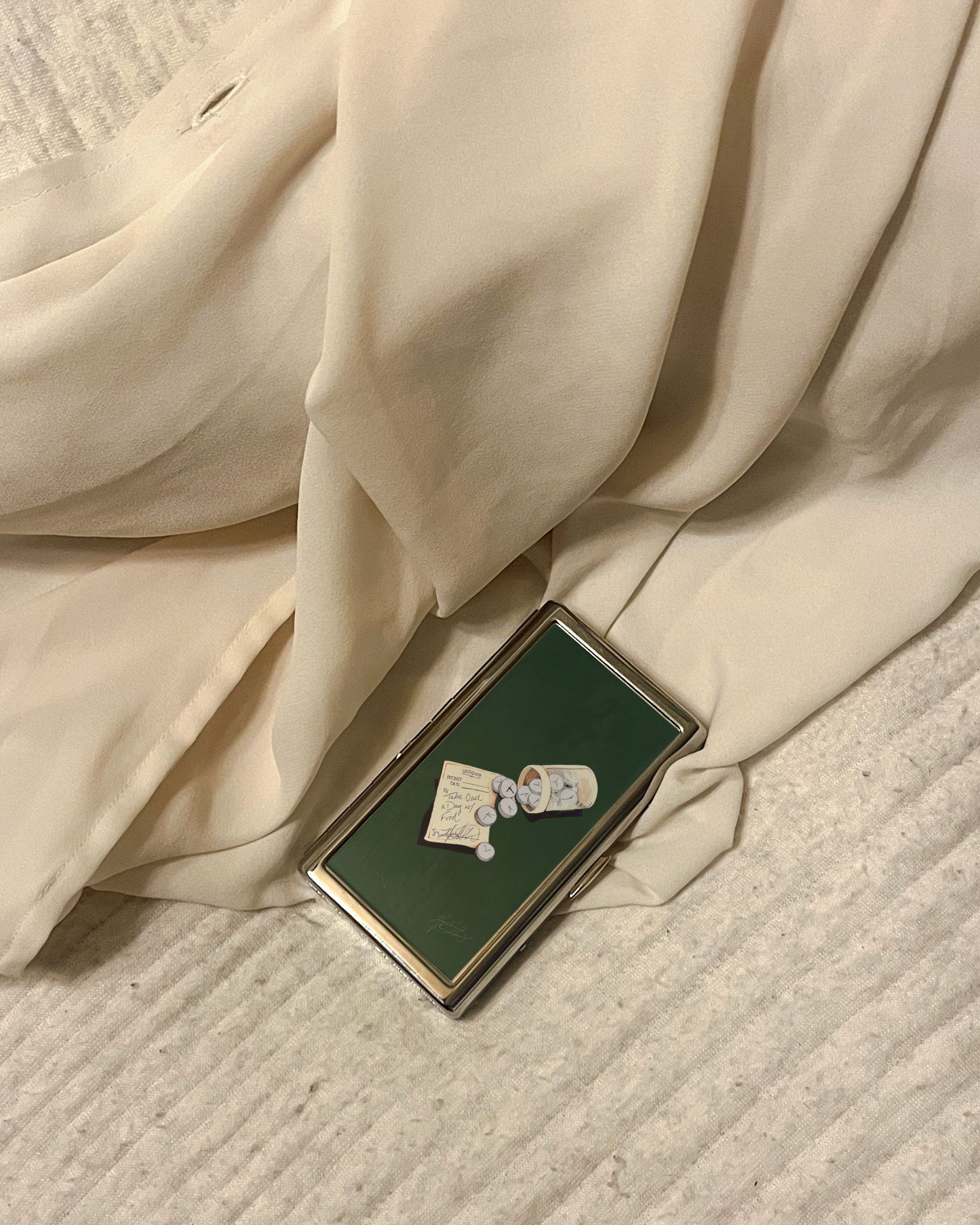 Let's Go | 2-Sided Art Vintage Metal Pocket Case