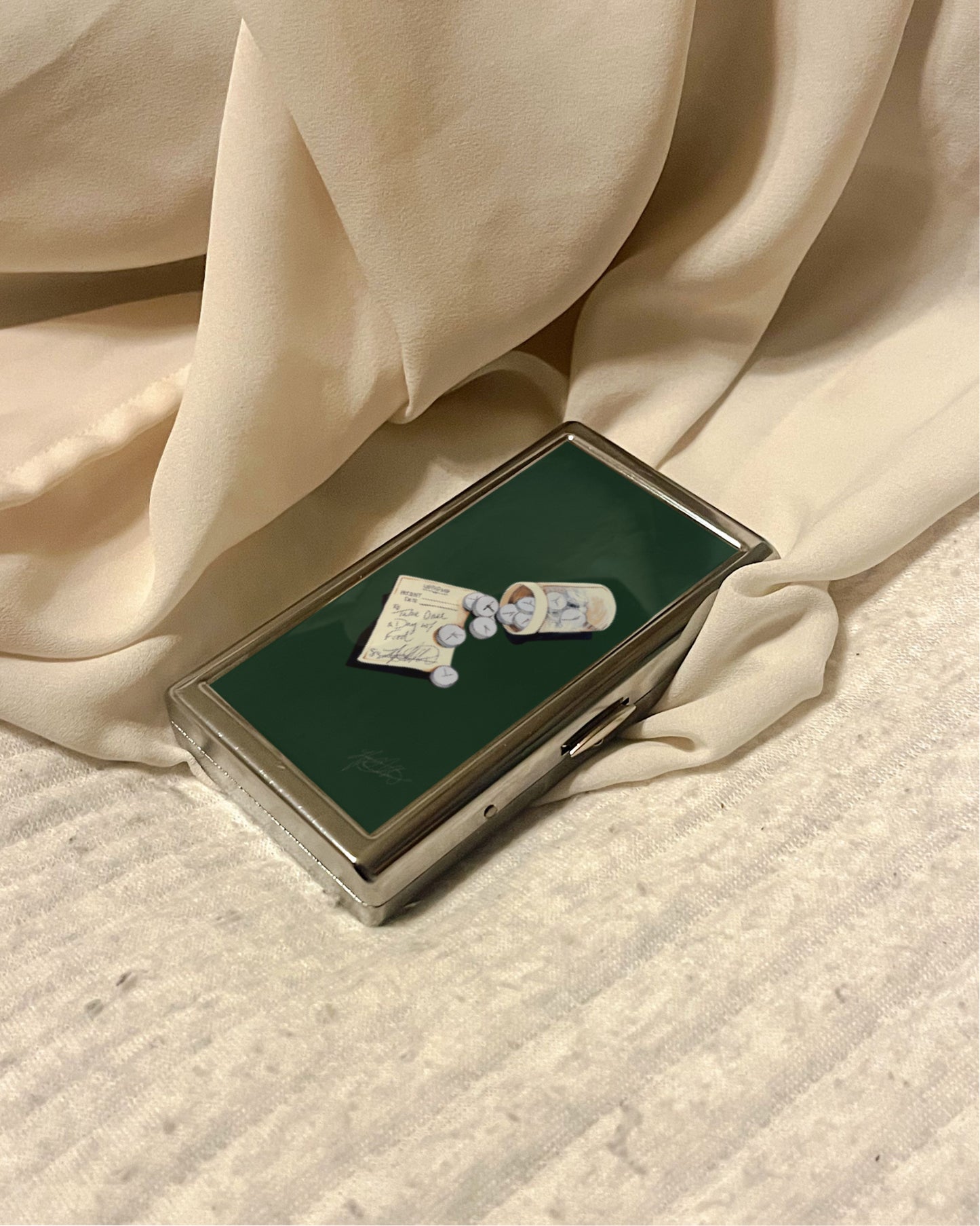 Let's Go | 2-Sided Art Vintage Metal Pocket Case