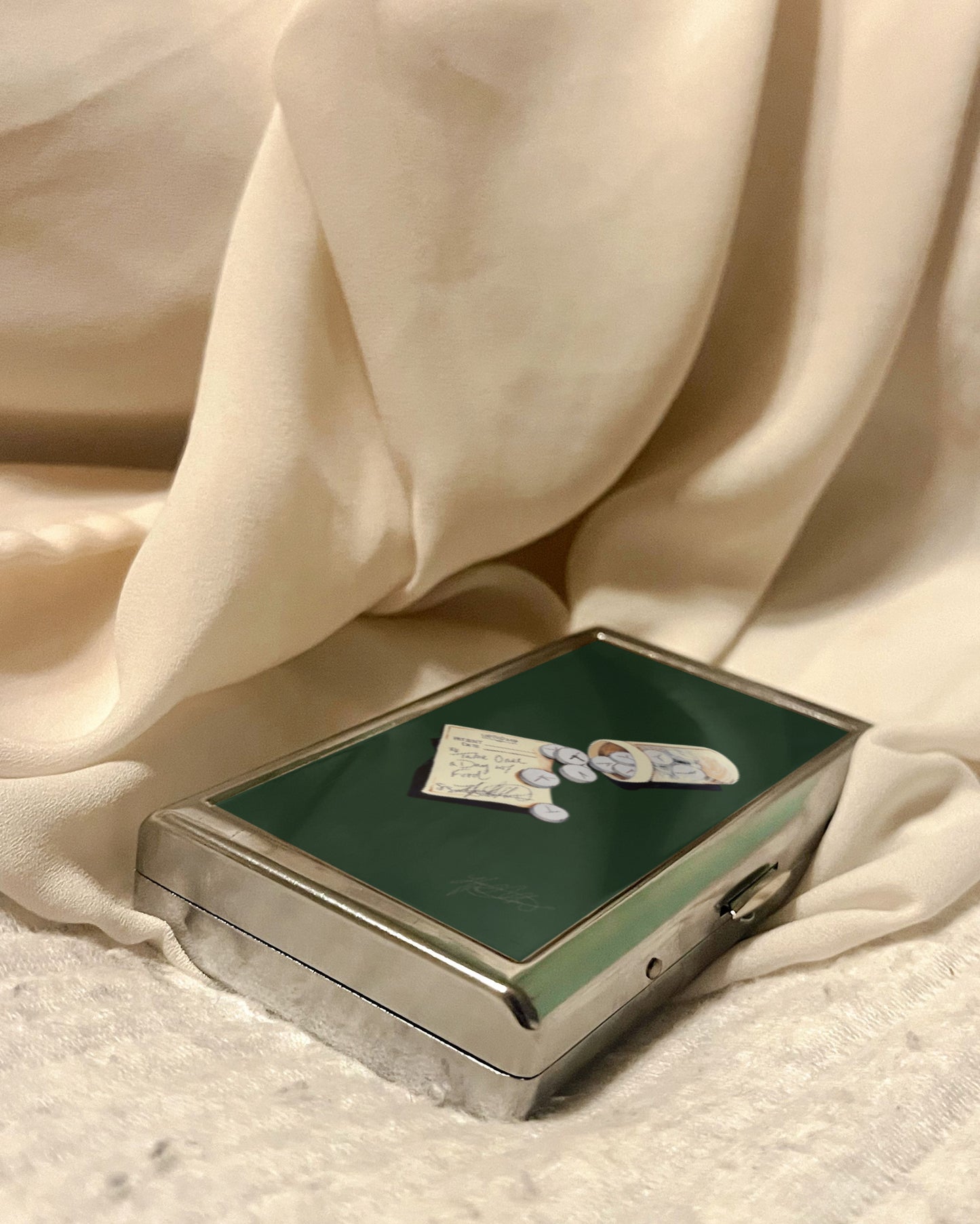 Let's Go | 2-Sided Art Vintage Metal Pocket Case