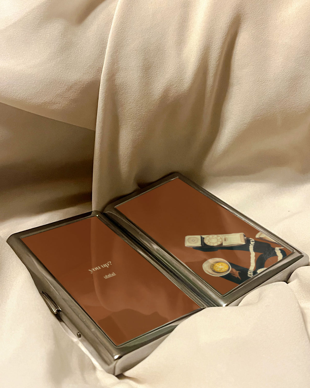 You Up? | 2-Sided Art Vintage Metal Pocket Case