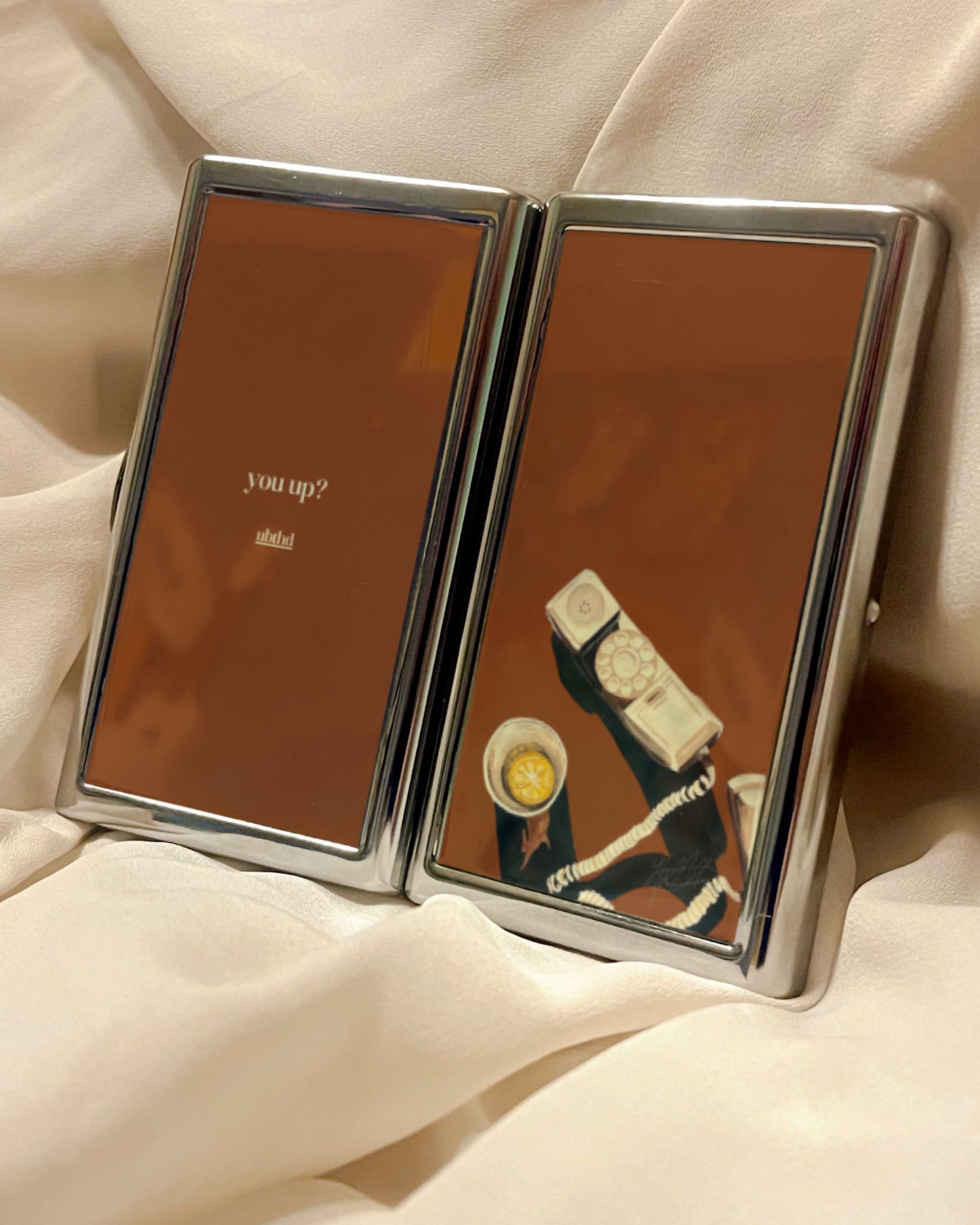 You Up? | 2-Sided Art Vintage Metal Pocket Case