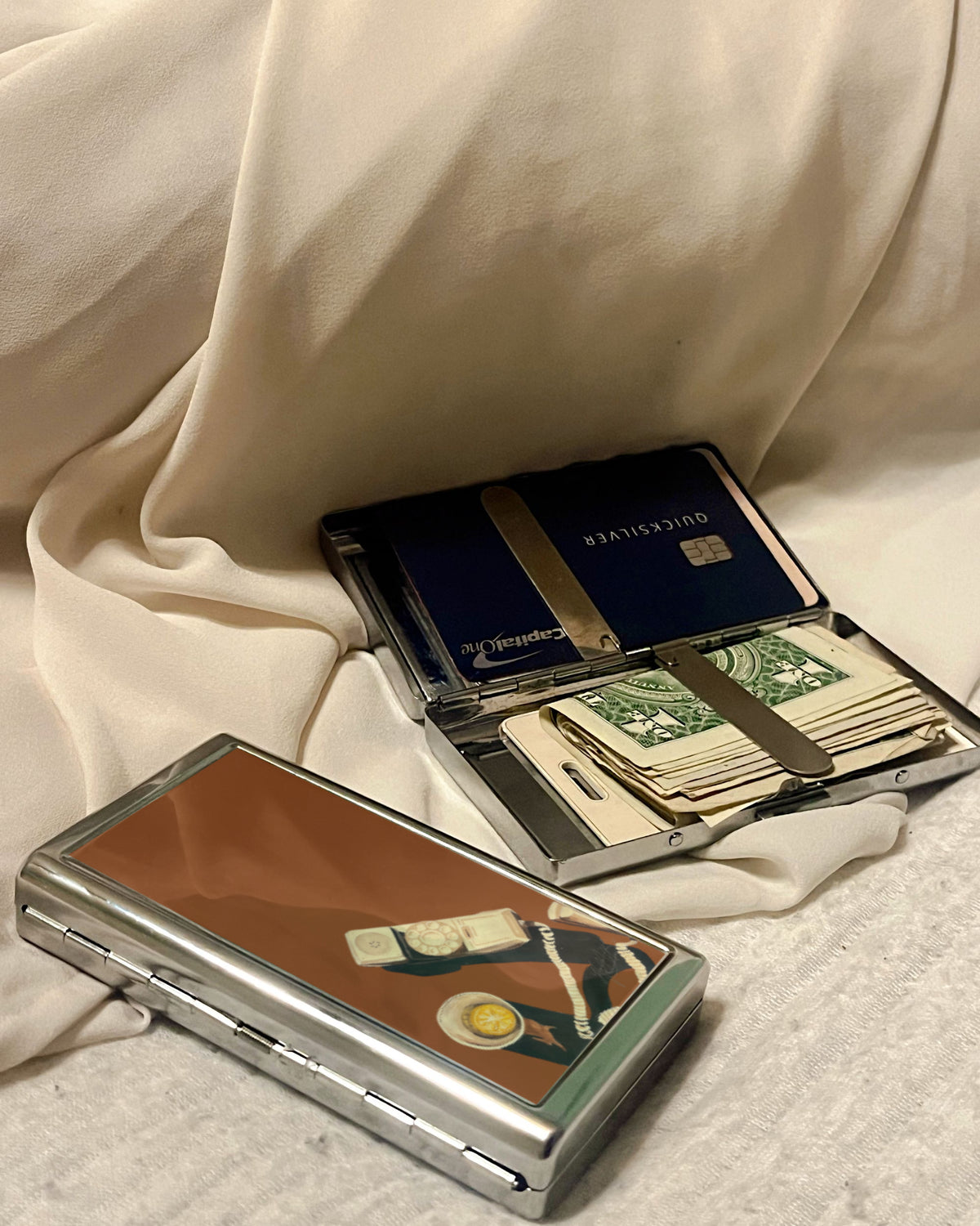 You Up? | 2-Sided Art Vintage Metal Pocket Case